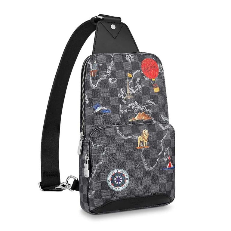 Louis Vuitton LV Men Avenue Sling Bag in Damier Graphite Coated Canvas