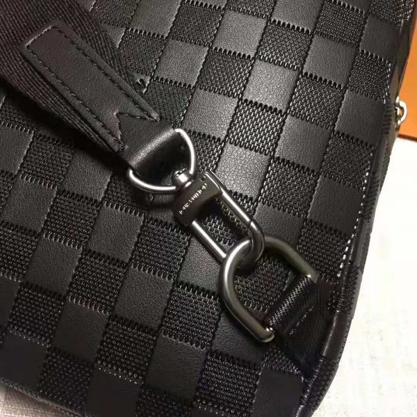 Louis Vuitton LV Men Avenue Sling Bag in Damier Infini Leather-Black (4)