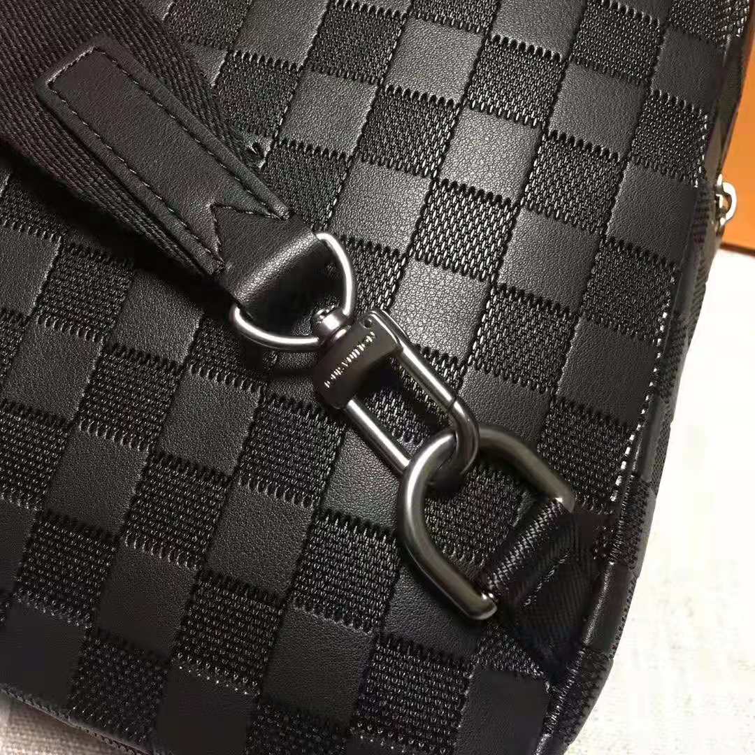 Louis Vuitton Avenue Sling Bag Damier Infini Leather Black 473141