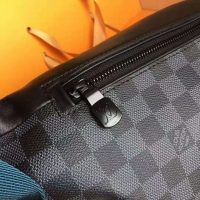 Louis Vuitton LV Men Discovery Bumbag in Damier Graphite Canvas-Grey (1)