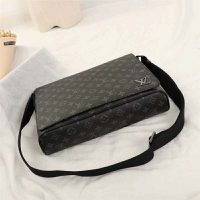 Louis Vuitton LV Men District MM Bag in Monogramme Eclipse Canvas-Grey (10)