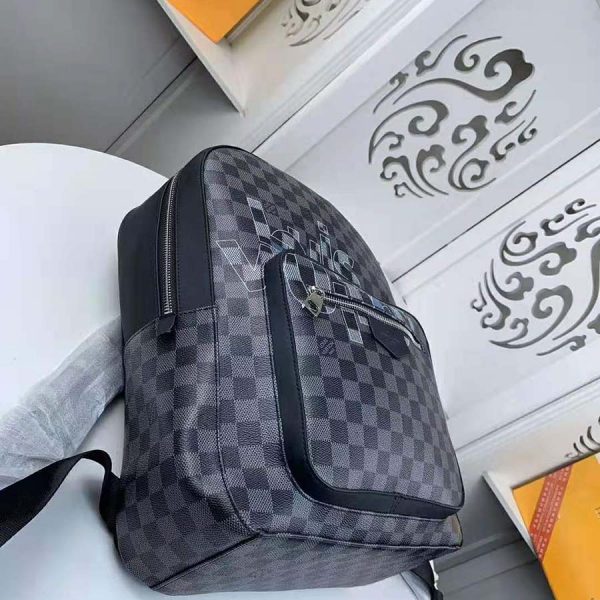 Louis Vuitton LV Men Josh Backpack Bag in Damier Graphite Coated Canvas-Grey (1)