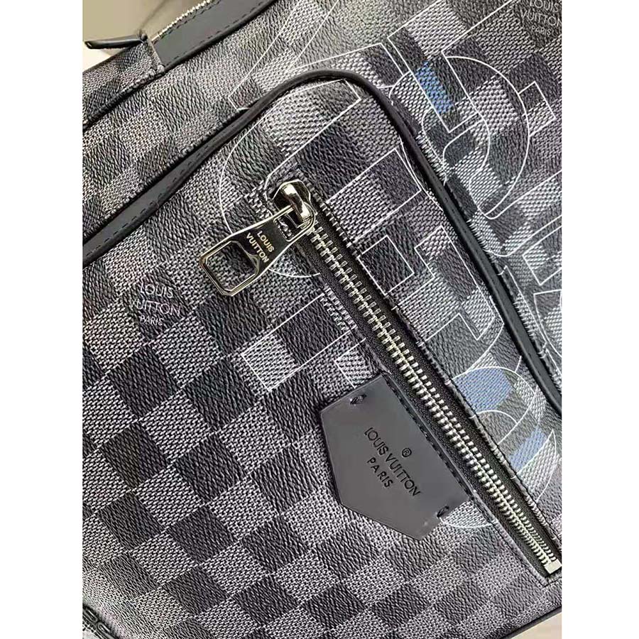 Louis Vuitton LV Men Josh Backpack in Damier Graphite Canvas-Grey - LULUX