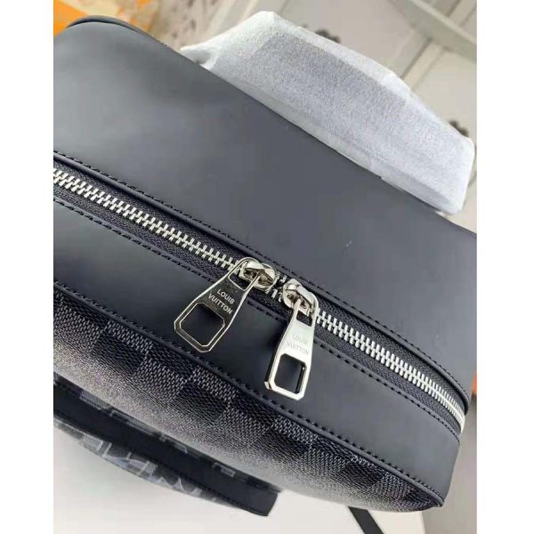 Louis Vuitton LV Men Josh Backpack Bag in Damier Graphite Coated Canvas-Grey (3)