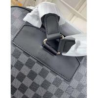 Louis Vuitton LV Men Josh Backpack Bag in Damier Graphite Coated Canvas-Grey (6)