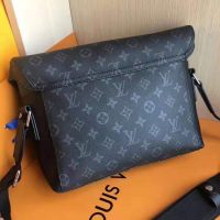 Louis Vuitton LV Men Messenger PM Voyager Bag in Monogram Eclipse Canvas-Black (1)