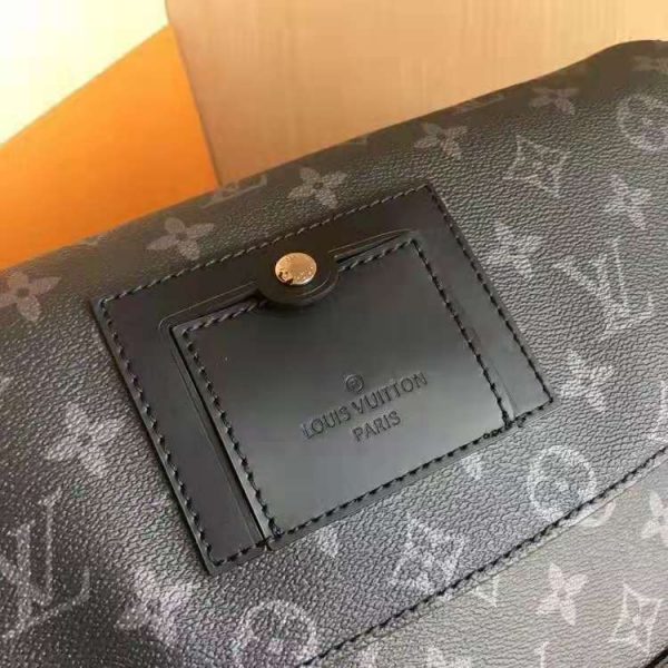 Louis Vuitton LV Men Messenger PM Voyager Bag in Monogram Eclipse Canvas-Black (6)