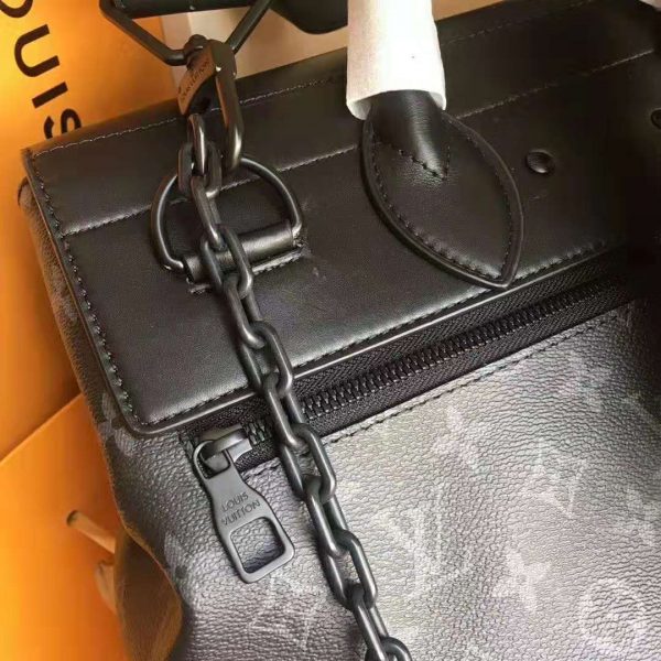 Louis Vuitton LV Men Steamer PM Bag in Monogram Eclipse Coated Canvas-Black (1)