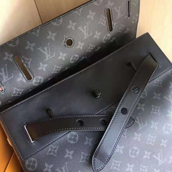 Louis Vuitton LV Men Steamer PM Bag in Monogram Eclipse Coated Canvas-Black (5)