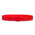 Louis Vuitton LV Unisex Ceinture LV Shape 40mm Belt in Lanière En Cuir Taurillon Embossé-Red