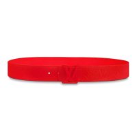 Louis Vuitton LV Unisex LV Shape 40mm Belt in Embossed White Taurillon Leather (1)