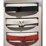 Louis Vuitton LV Unisex Ceinture LV Shape 40mm Belt in Lanière En Cuir Taurillon Embossé – Image 6