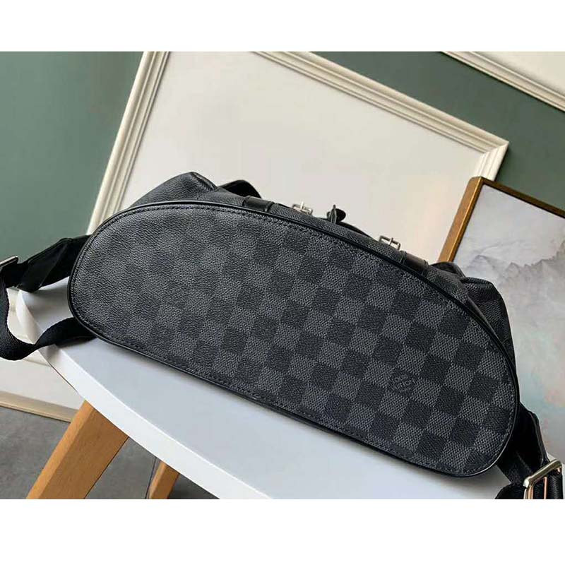 LOUIS VUITTON Graphite grey DAMIER CANVAS CHRISTOPHER PM Backpack Bag at  1stDibs  lv christopher bag, louis vuitton christopher damier graphite pm  black, lv christopher backpack price