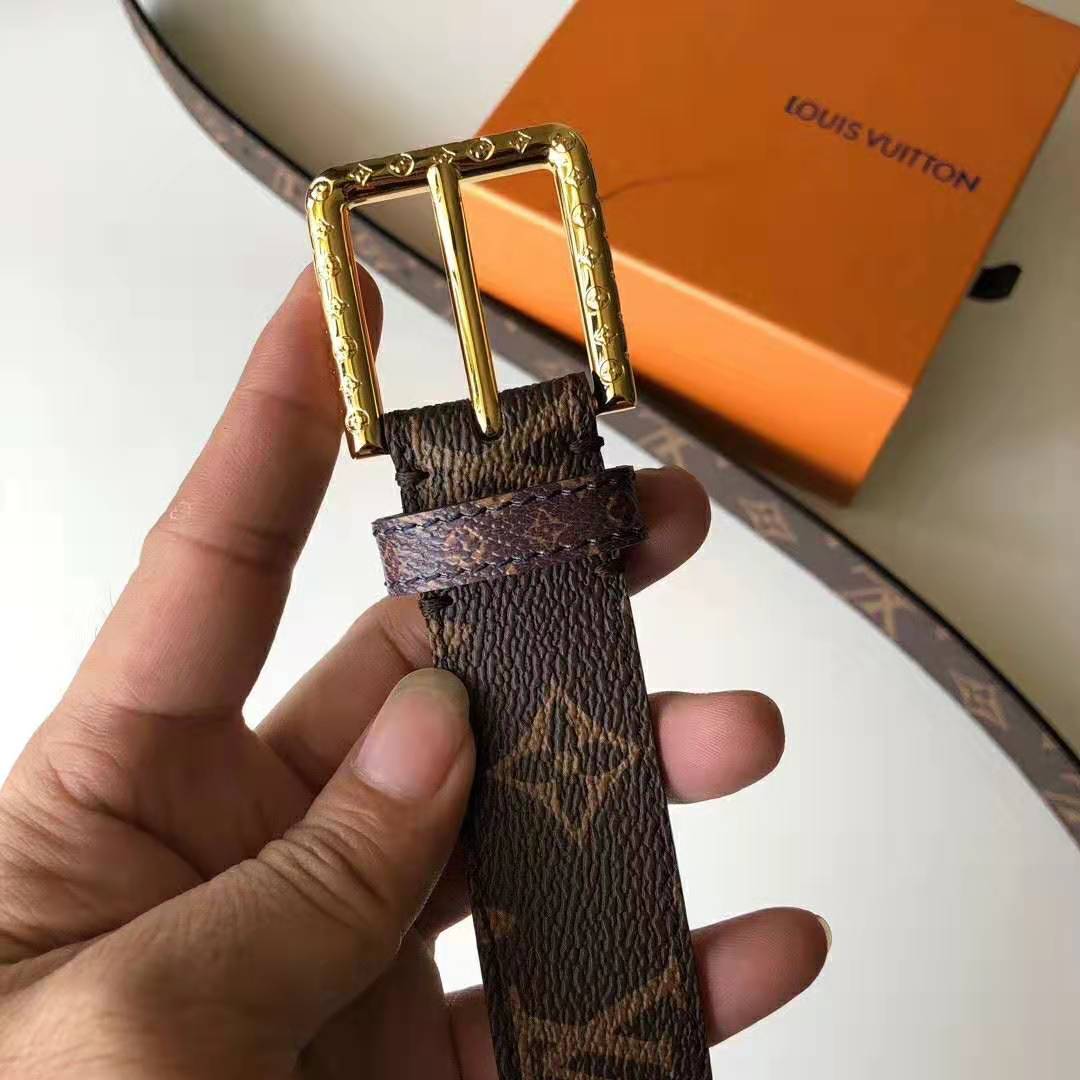 Louis Vuitton Limited Edition Reversible Belt 30MM Fall In Love Brown in  Coated Canvas with Gold-tone - US