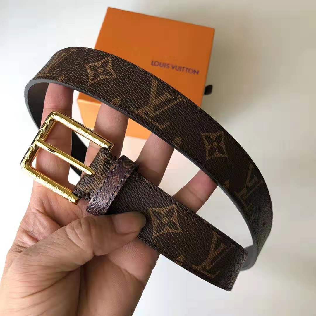 Louis Vuitton Daily Multi Pocket 30mm Belt Brown Monogram Canvas. Size 70 cm