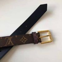 Louis Vuitton LV Unisex Daily LV 30mm Belt in Monogram Canvas-Brown (1)