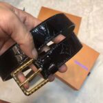 Louis Vuitton LV Unisex Daily LV 30mm Belt in Monogram Vernis Calf Leather-Black - Bild 6