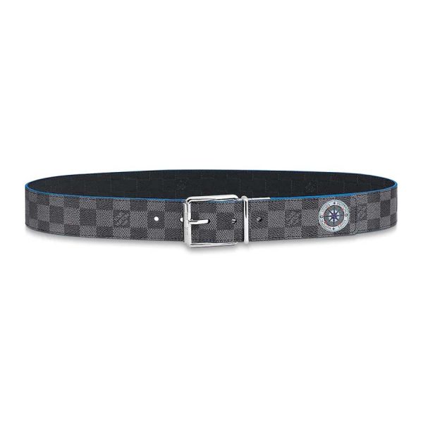 Louis LV Unisex Print 40mm Reversible Belt in Damier LULUX