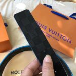 Louis Vuitton LV Unisex Damier Print 40mm Reversible Belt in Damier Canvas-Blue – Image 9