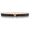Louis Vuitton LV Unisex Essential V 30mm Belt in Epi Calf Leather-Black