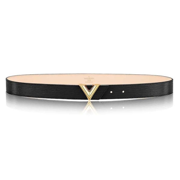 Louis Vuitton LV Unisex Essential V 30mm Belt in Epi Calf Leather-Black (1)