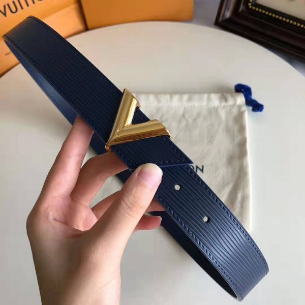 Louis Vuitton LV Unisex Essential V 30mm Belt in Epi Calf Leather-Black (3)