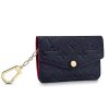 Louis Vuitton LV Unisex Key Pouch Wallet in Monogram Empreinte Leather-Navy