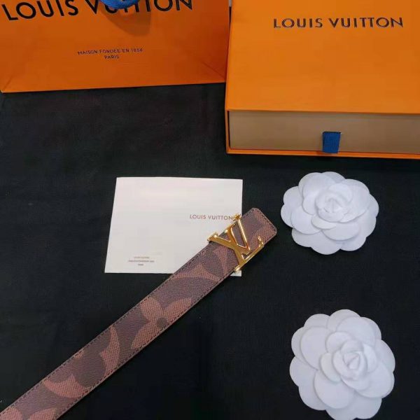 Louis Vuitton LV Unisex LV Iconic 30mm Reversible Belt in Oversized Monogram Reverse Canvas (5)