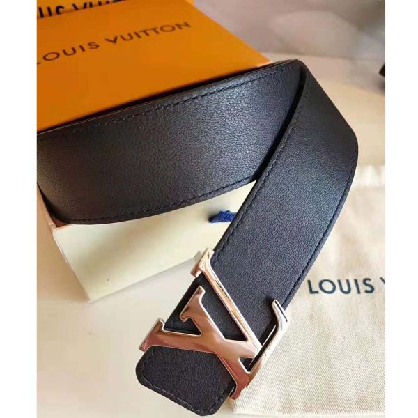 Louis Vuitton LV Unisex LV Initiales 40mm Reversible Belt-Black (7)