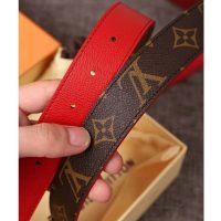 Louis Vuitton LV Unisex LV Initials Buckle 30mm Reversible Belt in Monogram Canvas Leather (1)