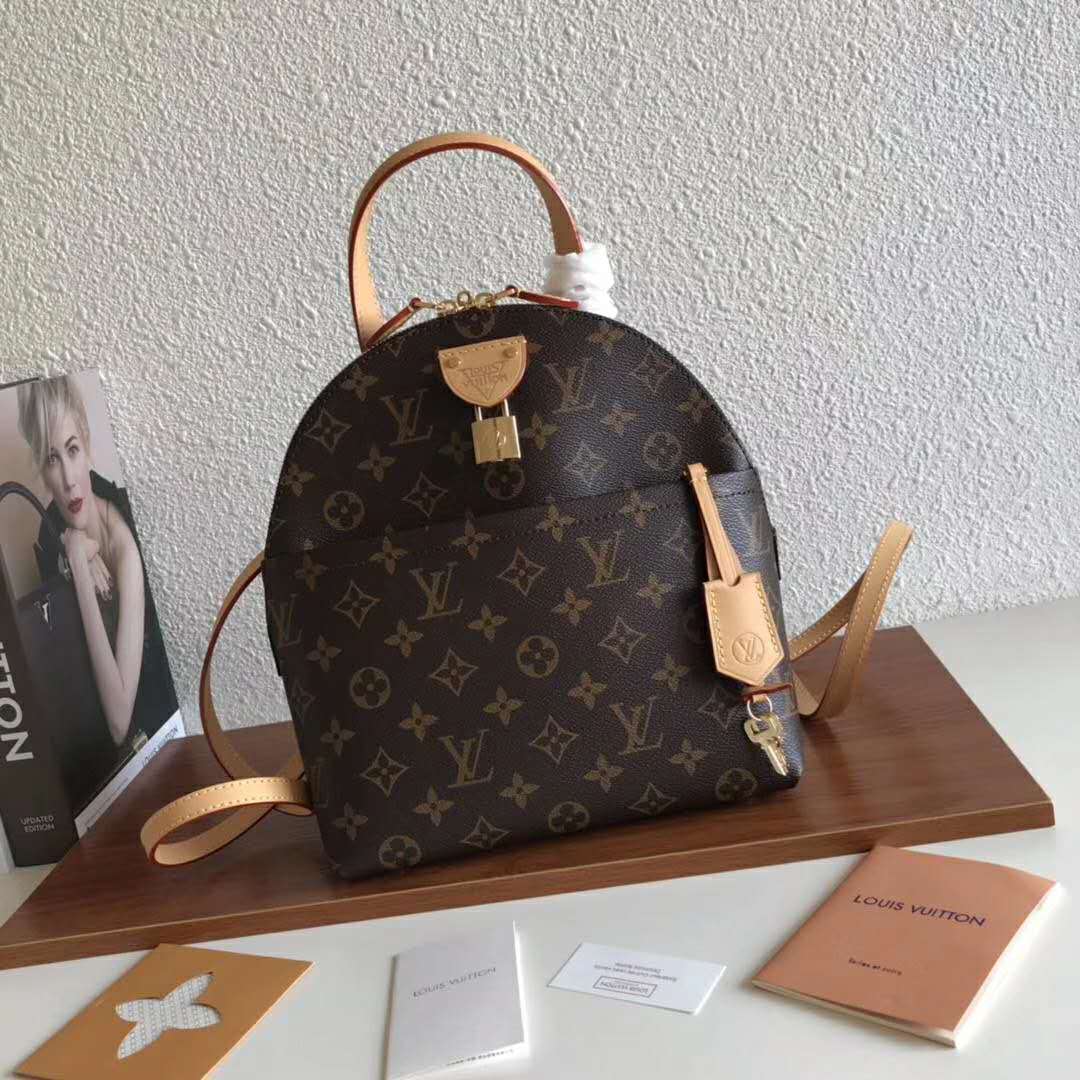 Louis Vuitton Brown Monogram Coated Canvas Moon Backpack Gold