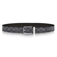 Louis Vuitton LV Unisex LV Pont Neuf 35mm Belt in Damier Canvas-Grey (1)