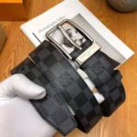 Louis Vuitton LV Unisex LV Pont Neuf 35mm Belt in Damier Canvas-Grey – Bild 5