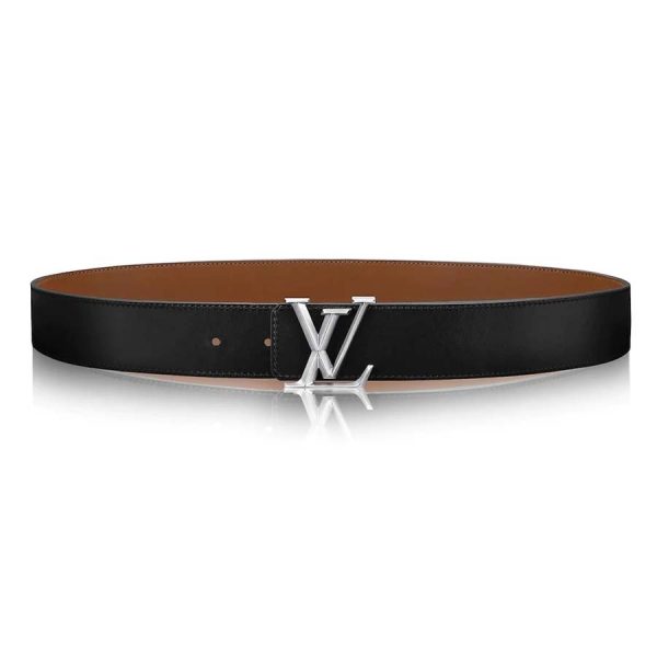 Louis Vuitton LV Unisex LV Pyramide 40mm Leather Belt-Black (1)