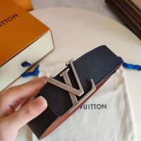 Louis Vuitton LV Unisex LV Pyramide 40mm Leather Belt-Black (1)