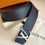 Louis Vuitton LV Unisex LV Pyramide 40mm Leather Belt-Black - Image 3
