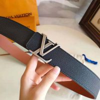 Louis Vuitton LV Unisex LV Pyramide 40mm Leather Belt-Black (1)