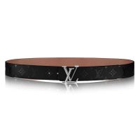 Louis Vuitton LV Unisex LV Pyramide 40mm Reversible Buckle Belt-Black (1)