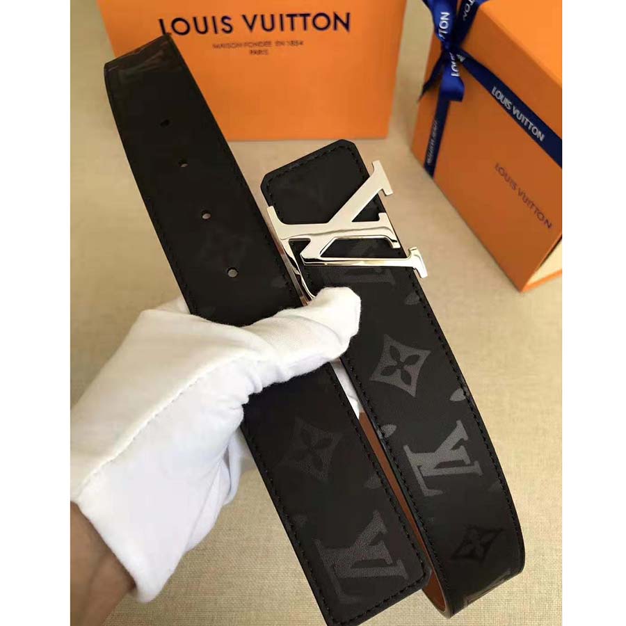 LOUIS VUITTON LV Pyramide 40mm Reversible Black Autres Cuirs. Size 95 Cm