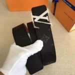 Louis Vuitton LV Unisex LV Pyramide 40mm Reversible Buckle Belt-Black – Image 7