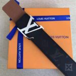Louis Vuitton LV Unisex LV Pyramide 40mm Reversible Buckle Belt-Black – Image 4