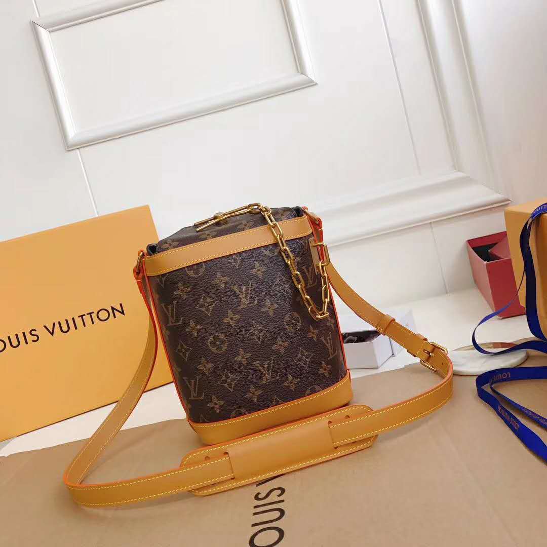 Louis Vuitton Virgil Abloh Milk box Bag Monogram canvas leather Brown Unused