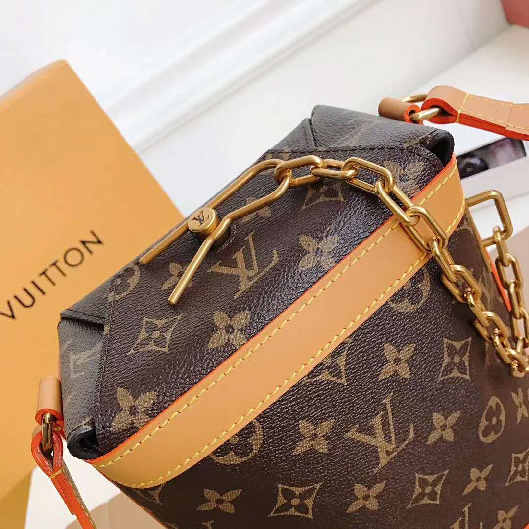 Louis Vuitton Virgil Abloh Milk box Bag Monogram canvas leather Brown Unused