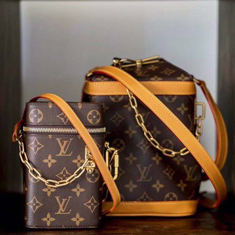 Louis Vuitton LV Unisex Milk Box Bag in Monogram Coated Canvas and