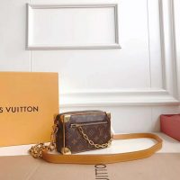 Louis Vuitton LV Unisex Mini Soft Trunk Bag in Monogram Coated Canvas-Brown (1)