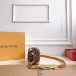 Louis Vuitton LV Unisex Mini Soft Trunk Bag in Monogram Coated Canvas-Brown - Image 9