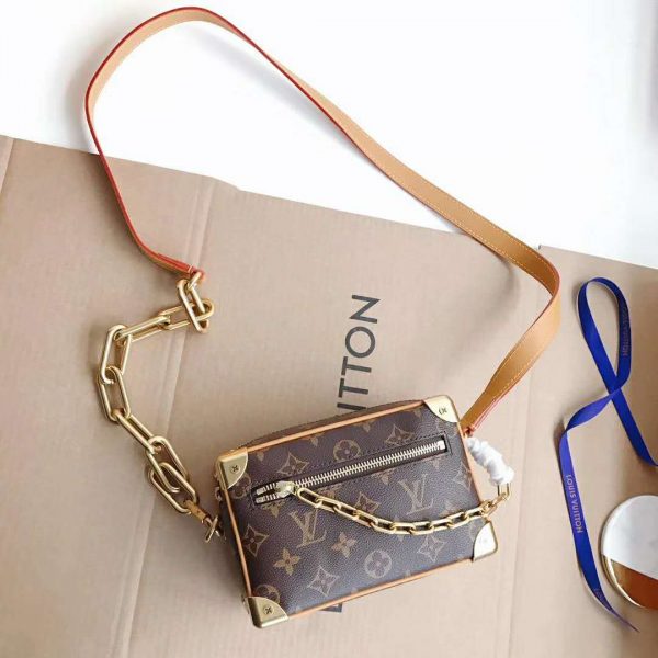 Louis Vuitton LV Unisex Mini Soft Trunk Bag in Monogram Coated Canvas ...