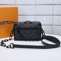 Louis Vuitton LV Unisex Mini Soft Trunk Bag in Monogram Eclipse Canvas and Chain (1)