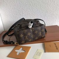Louis Vuitton LV Unisex Palm Springs Backpack Mini in Monogram Coated Canvas-Brown (1)
