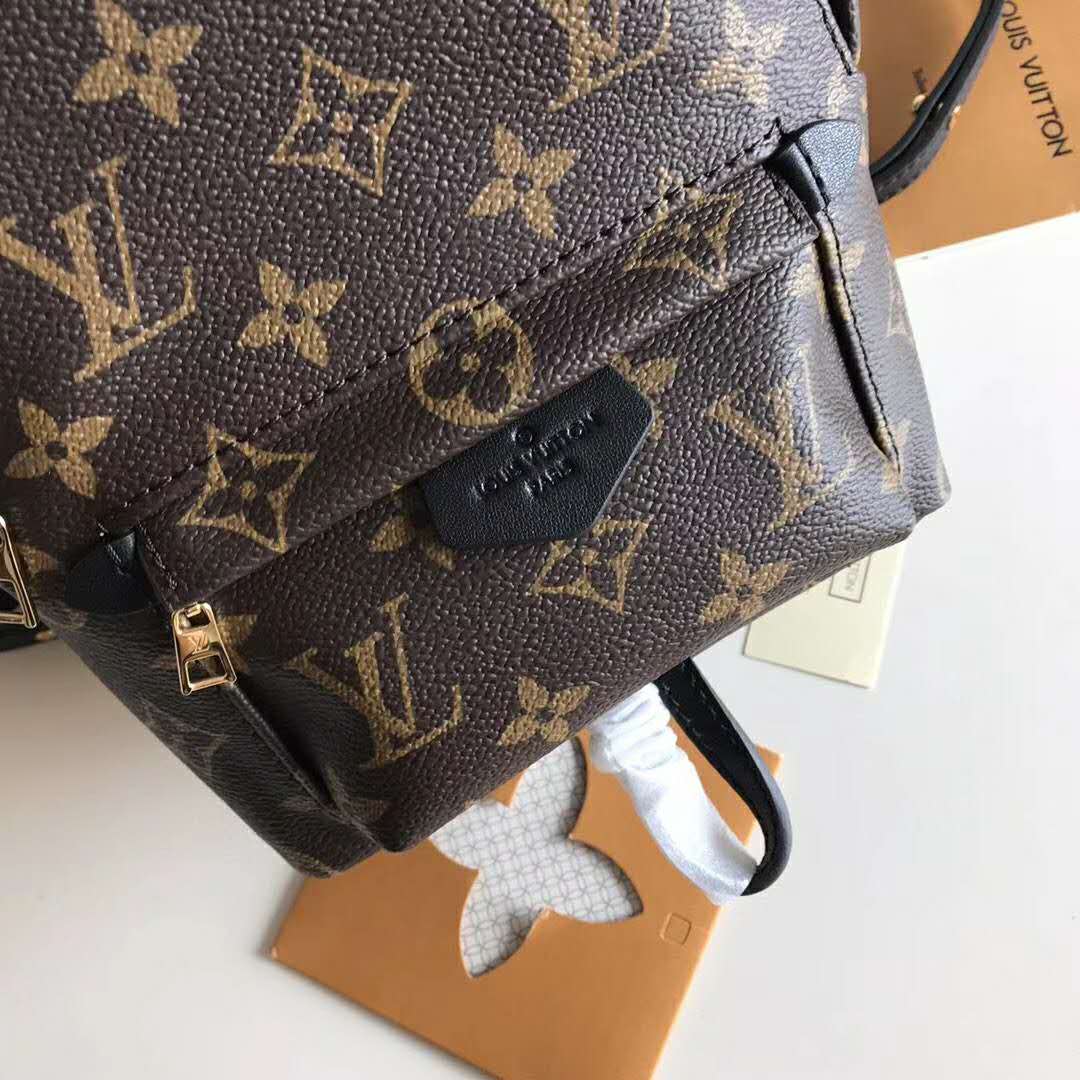 Louis Vuitton Palm Springs Monogram Love Lock Mini Brown in Coated  Canvas/Calfskin with Gold-tone - US